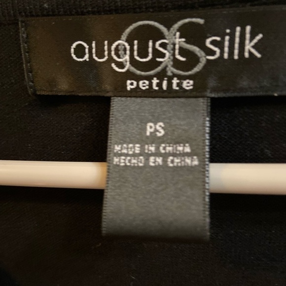 August Silk Black Stretch Top, P/S - Picture 5 of 6
